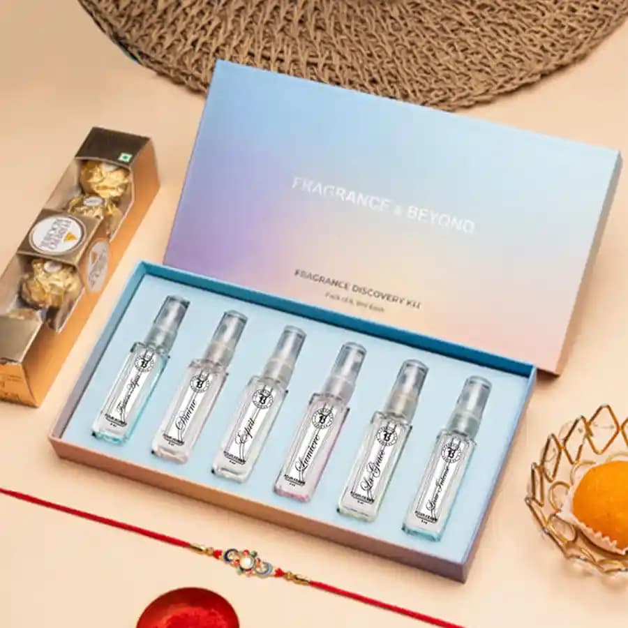 Rakhi Bliss & Perfume Elegance Set