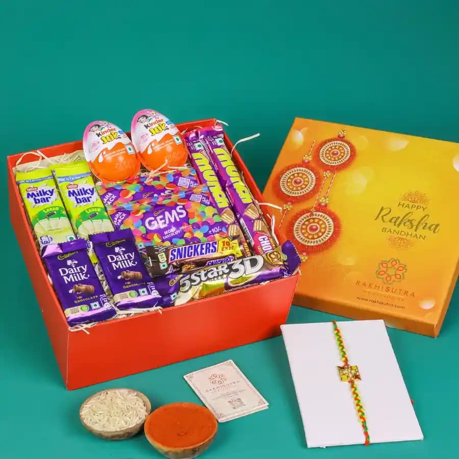 Delightful Rakhi & Chocolate Treat