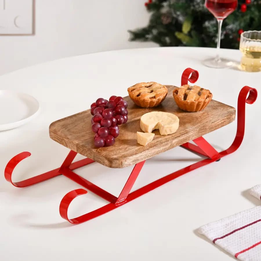 Elegant Christmas Sleigh Table Riser Gift