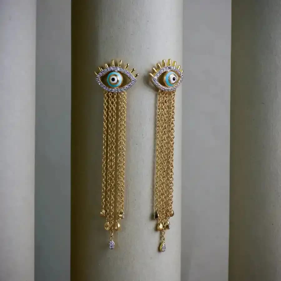 Enchanted Eye Tassel Earrings