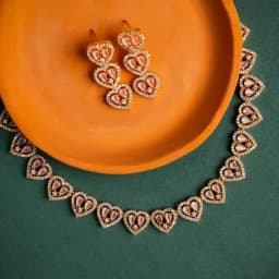 Radiant Heart Pendant Jewelry Set 1