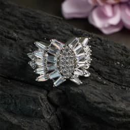 Elegant Baguette Cubic Zirconia Ring 1