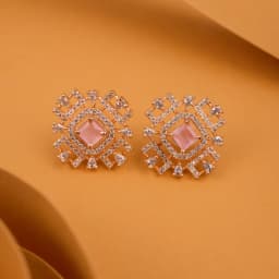 Chic Blush Geometric Studs 1