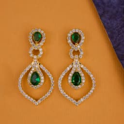 Radiant Emerald Drop Earrings 1