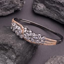 Stylish Floral Tendril Oxidised Cuff 1