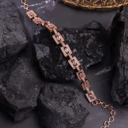 Radiant Rose Gold Stone Bracelet 1
