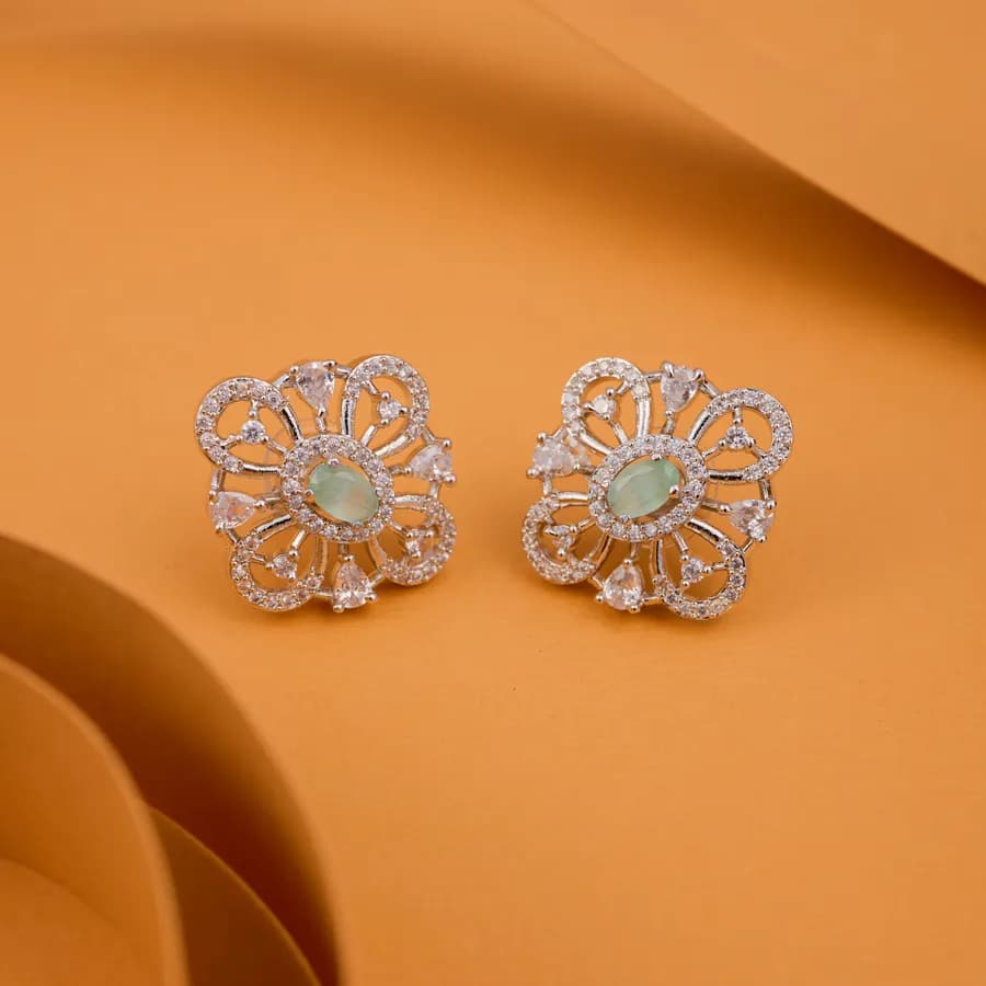 Charming Turquoise Floral Earrings