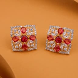 Crimson Blossom Earrings 1
