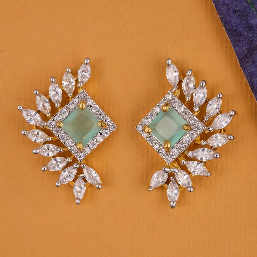 Radiant Turquoise Gemstone Studs