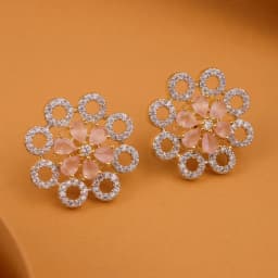 Elegant Floral Gold Studs 1