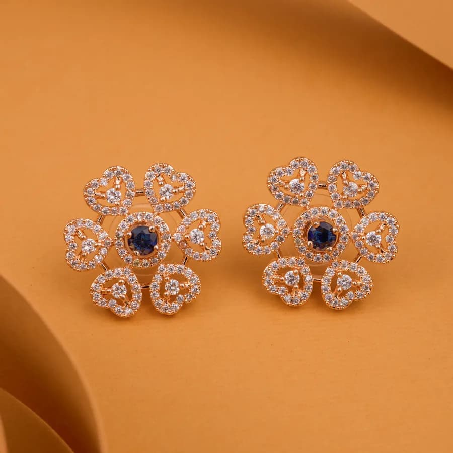 Starlit Sapphire Blossom Studs