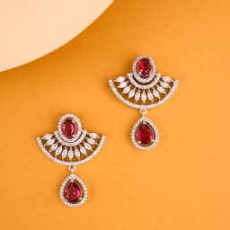 Radiant Scarlet Petal Earrings 1