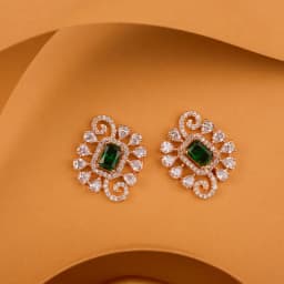 Regal Green Halo Earrings 1