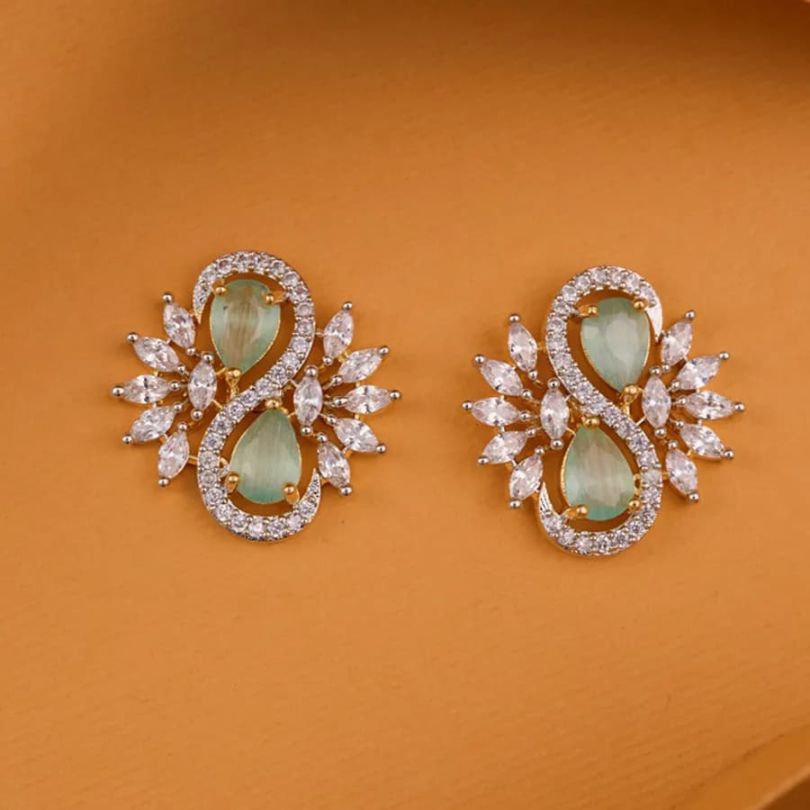 Luminous Aqua Elegance Studs