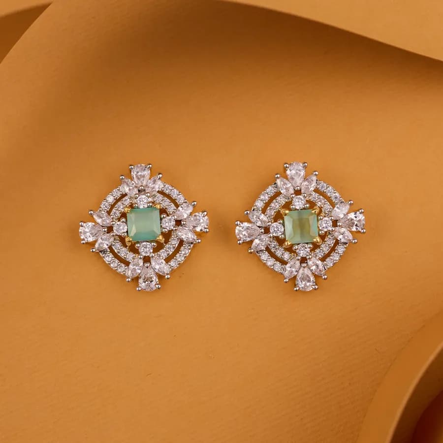Turquoise Floral Harmony Studs