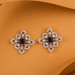 Sophisticated Sapphire Geometric Studs 1