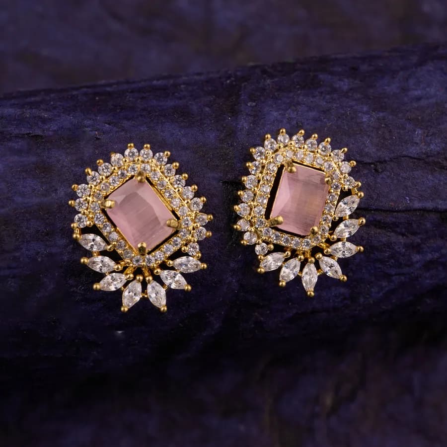 Elegant Blush Blossom Studs