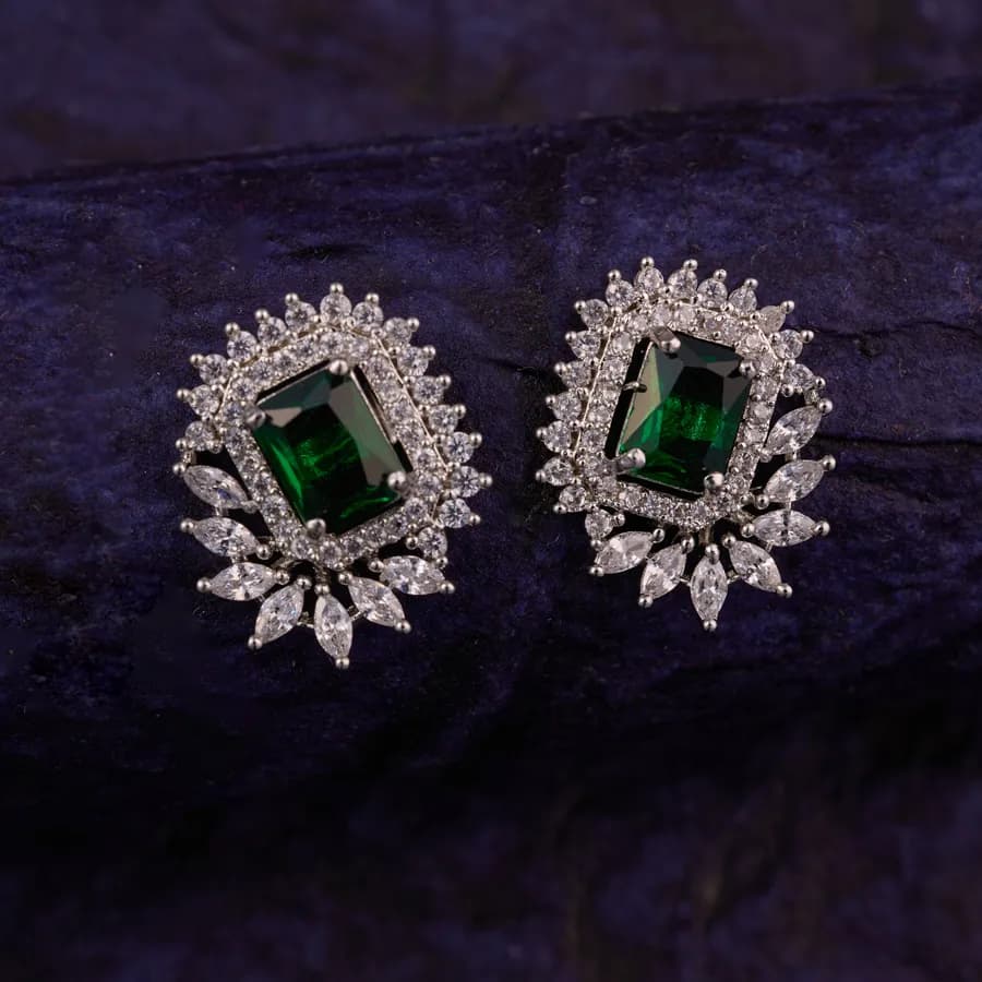 Enchanted Emerald Blossom Earrings