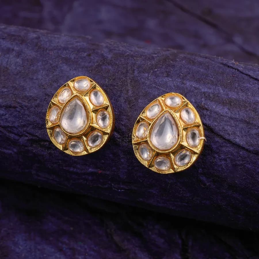 Radiant Kundan Teardrop Earrings