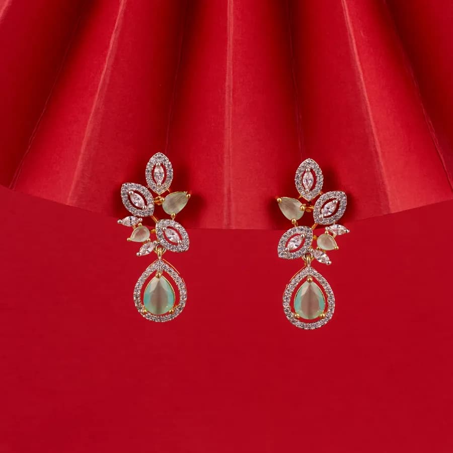 Aqua Elegance Teardrop Earrings