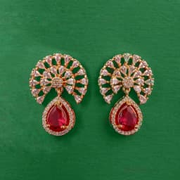 Nimoraa's Elegant Floral Teardrop Earrings 1