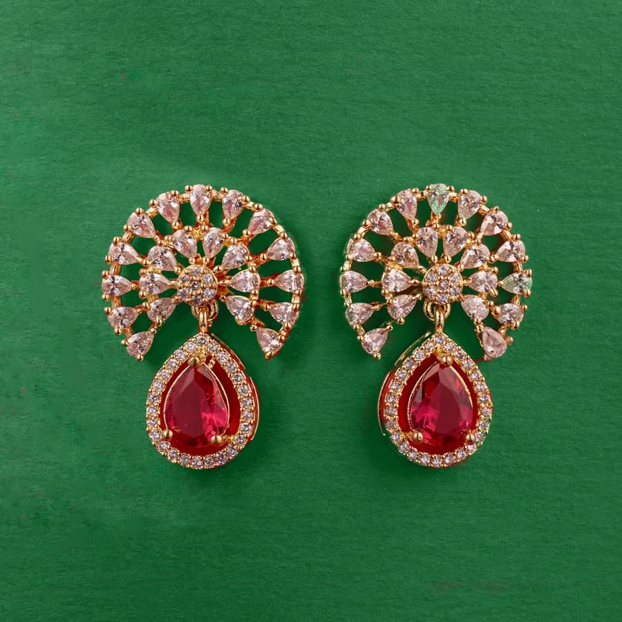 Nimoraa's Elegant Floral Teardrop Earrings