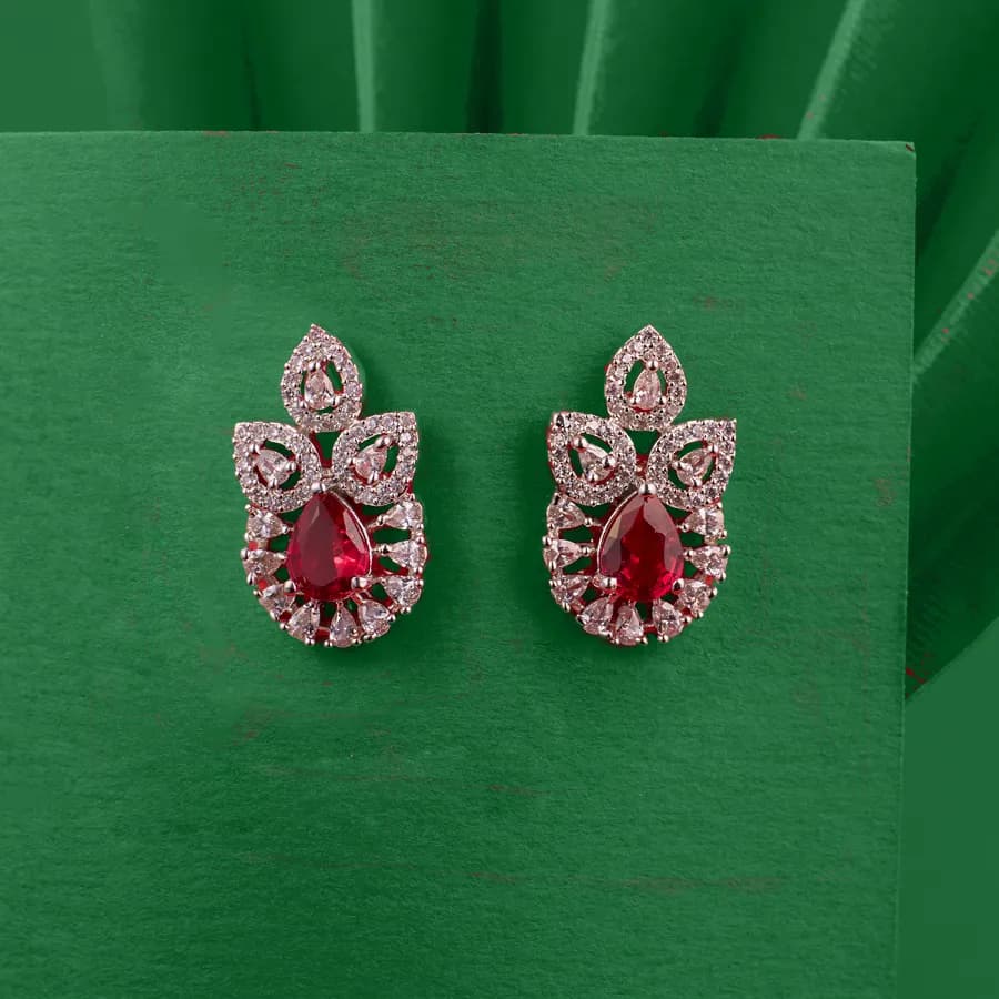 Radiant Ruby Drop Earrings