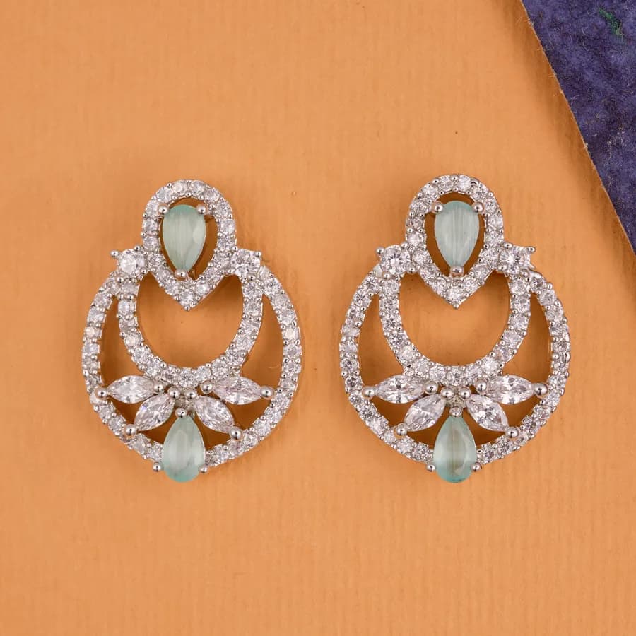 Radiant Aquamarine Petal Earrings