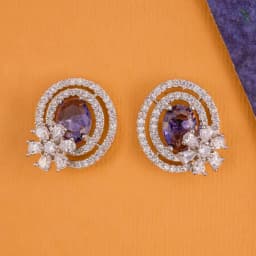Glimmering Amethyst Drop Earrings 1