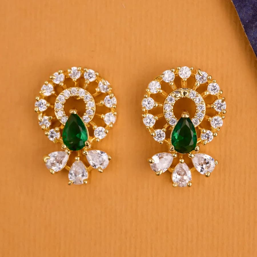Emerald Elegance Teardrop Earrings