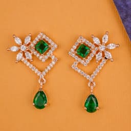 Sophisticated Emerald Drop Earrings 1