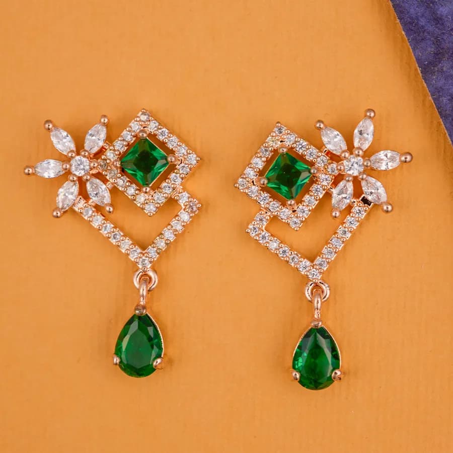 Sophisticated Emerald Drop Earrings