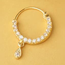 Chic Gold Teardrop CZ Nose Jewelry 1