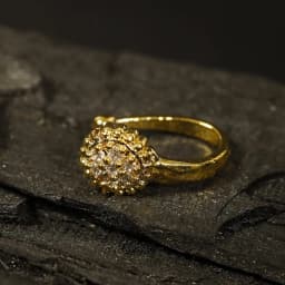 Elegant Gold Floral Clip-On Nose Ring 1