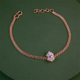 Luxe Rose Bracelet with Baguette Stones 1