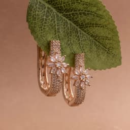 Elegant Blossom Hoop Earrings 1