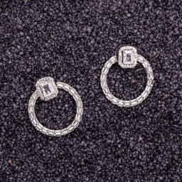 Elegant Emerald Hoop Earrings 1