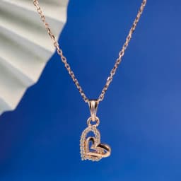 Elegant Rose Gold Heart Necklace 1
