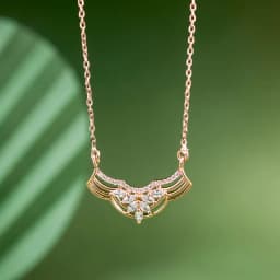 Luminous Winged Rose Gold Necklace 1