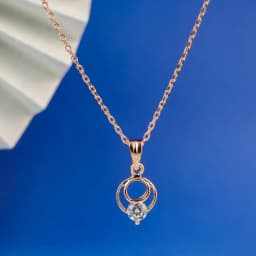 Elegant Rose Gold Double Circle Pendant 1