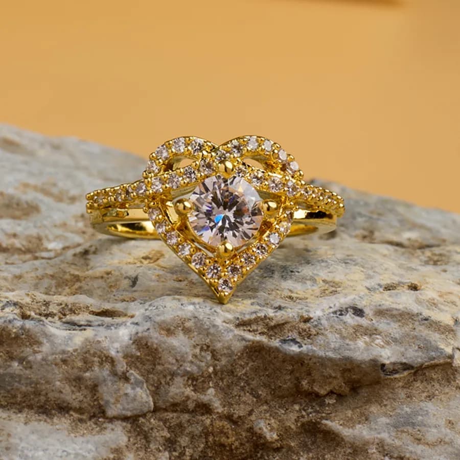 Heartfelt Elegance CZ Ring