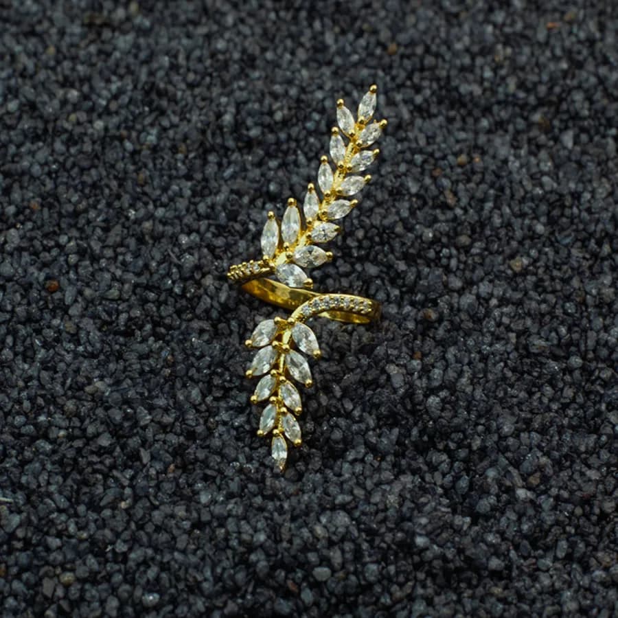 Radiant Leaf Inspired Ring