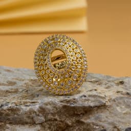 Elegant Golden Orbit Ring 1