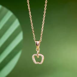 Elegant Heart Apple Pendant Necklace 1