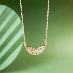 Gold Leaf Duo Necklace 1