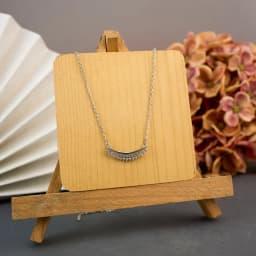 LustreWave Silver Curve Pendant 1