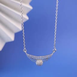 Lunar Elegance Silver Drop Pendant 1