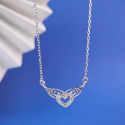Whimsical Heart Wing Necklace 1