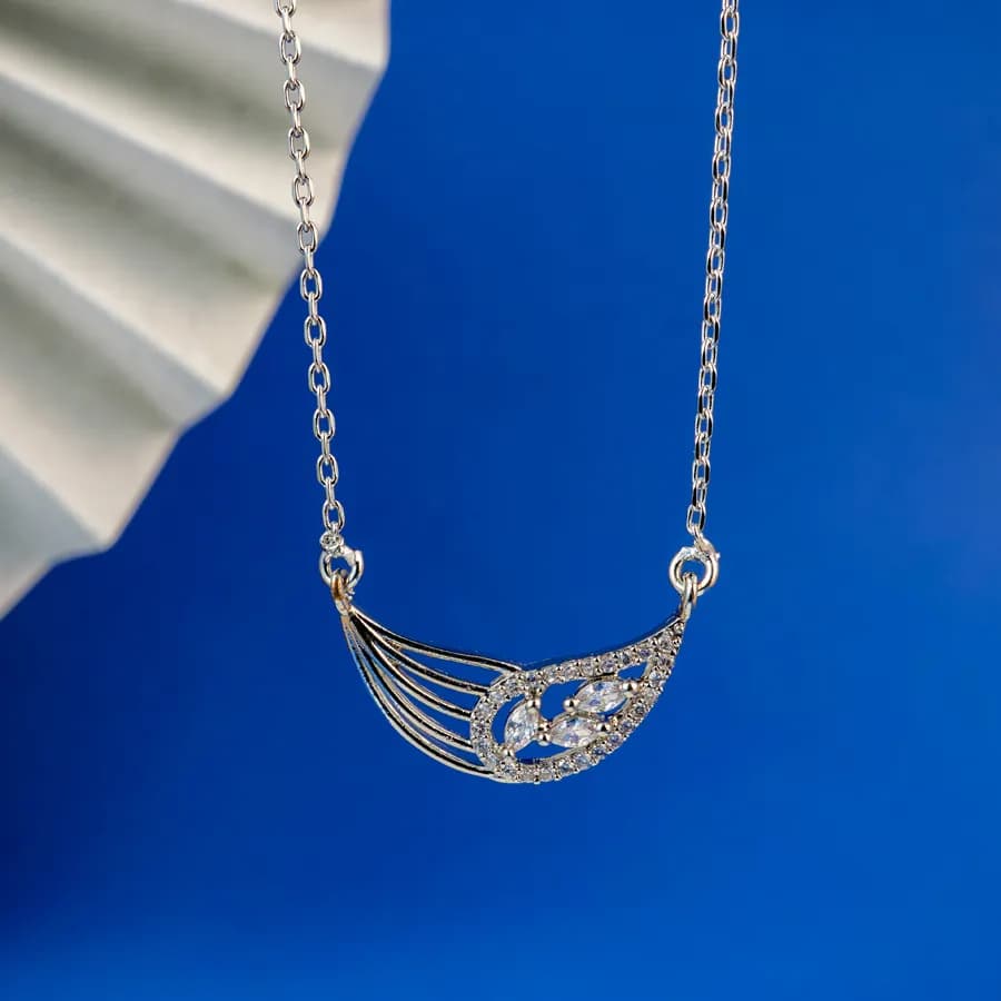Elegant Silver Moon Chain