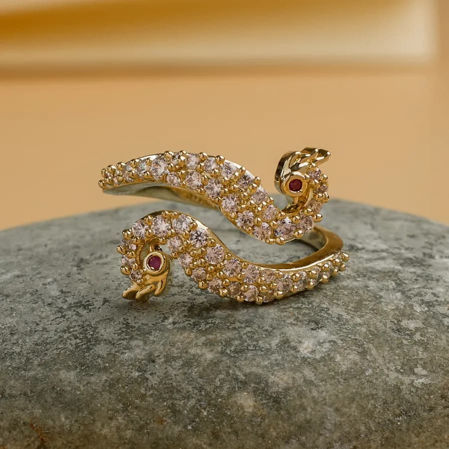 Gilded Serpent Ring